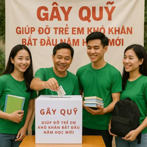 Gây Quỹ Giúp Các Trẻ Em Khó Khăn Bắt Đầu Năm Học Mới