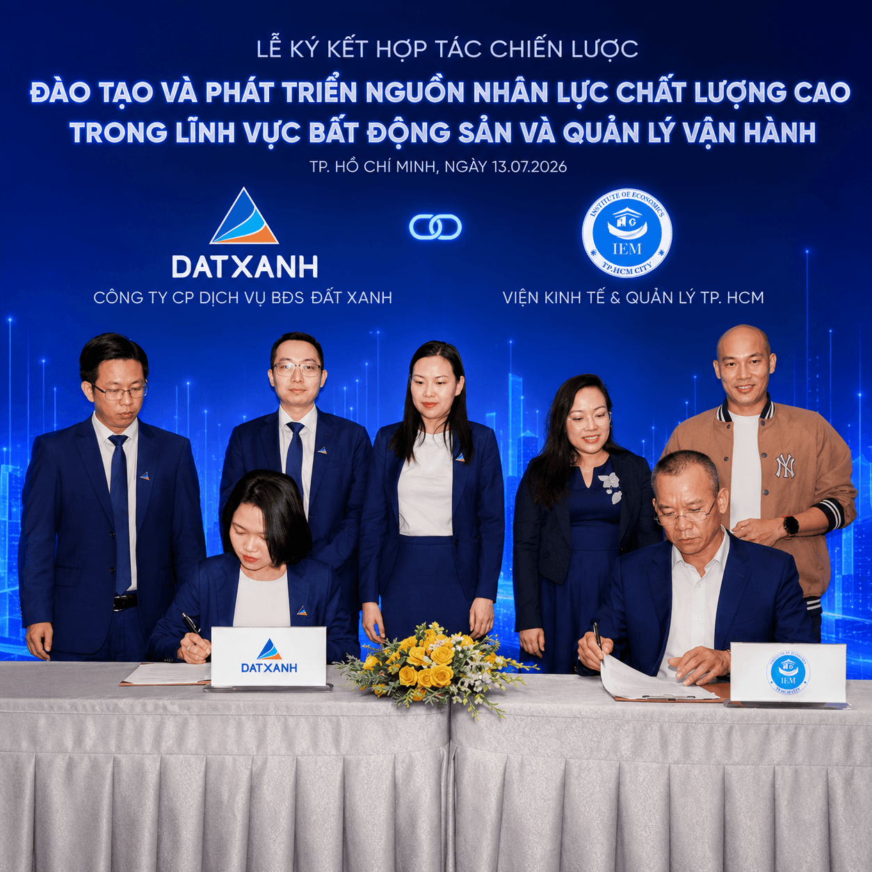 Lễ Ký Kết Hợp Tác Chiến Lược: Đất Xanh Và Viện Kinh Tế & Quản Lý TP.HCM Định Hình Lại Tiêu Chuẩn Nhân Lực Bất Động Sản